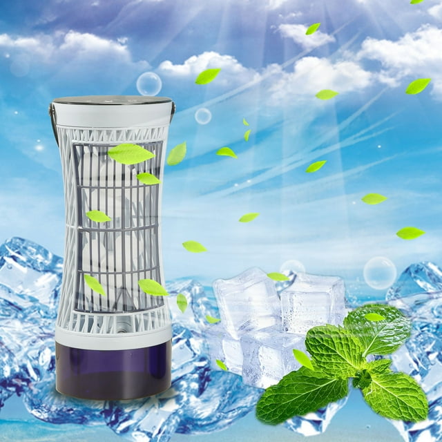 Fiudx Enfriador de Aire Portátil Usb, Ventilador de 3 Velocidades con Función de Enfriamiento Por Hielo, Ventilador de Escritorio Compacto para El Hogar y La Oficina, Ahorro de Energía Eficiente, Fun