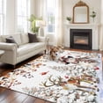 thumbnail image 2 of 5'x7' Area Rugs for Living Room Bedroom, Christmas Snowman Washable Rug Carpet Runner Indoor Outdoor, Xmas Snowflake Elk Eucalyptus Leaves Non Slip Floor Mats Area Rug for Kitchen, Nursery, 2 of 8