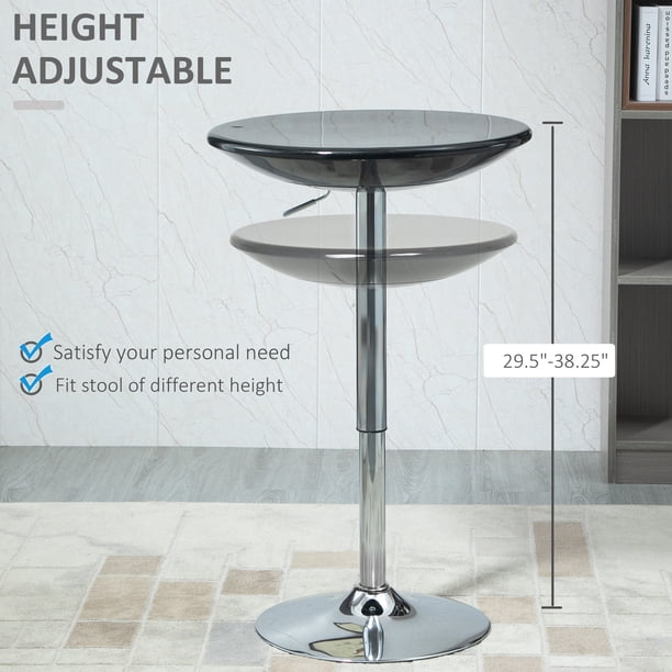 Homcom High Height Indoor Style Round Bar Table with Metal Base