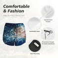 thumbnail image 4 of Balery White Jellyfish Dansing in the Ocean Pantalones cortos deportivos para mujer con forro y dos bolsillos, elásticos, para entrenamiento, gimnasio, yoga-XX-Large, 4 of 7