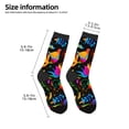 thumbnail image 2 of Rocae Mexican Flower Traditional1 for Girls Boys Crew Socks,Children's Socks, Kids Socks, Toddler Socks: Daily Wear with Kids School Uniform, 2 of 5