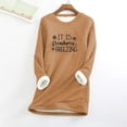 thumbnail image 2 of FAVIPT Women Funny Letter Print Tops Yes, I'm Stil Freezing -Me 24:7 Sweatshirts Crewneck Raglan Sleeve Warm Pullover, 2 of 3