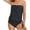 Black, variant on Modest Bandeau Swimsuits for Women Two Piece Bathing Suits Loose Fit Blouson Tankini Swim Tank Top with Shorts Tummy Control Swimming Suits