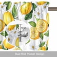 thumbnail image 6 of Summer Valance Curtain Lemon Jasmine Floral Leaves Watercolor Fruit Window Valances Rod Pocket Short Curtains Window Treatments for Kitchen Bedroom Bathroom Laundry 60" x 14", 6 of 9