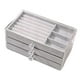 thumbnail image 1 of Organizador de joyas de acrílico con 3 cajones Joyero de terciopelo gris para Brazalete Pulsera Reloj Broche Yuyangstore Bandeja de almacenamiento de joyas, 1 of 8