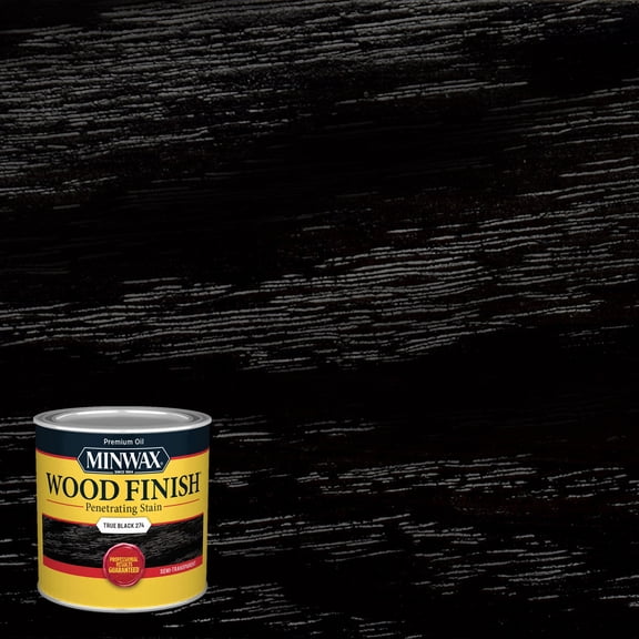 Minwax 227644444 Wood Finish Stain, True Black, 1/2 Pint, (1 Piece, 1 Pack)