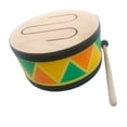 thumbnail image 1 of Tambor de madera de doble para niños, 16 cm de diámetro. Accesorio versátil para educación infantil. Diseño circular. Ligero. Incluye ., 1 of 9