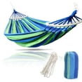 thumbnail image 6 of Double Camping Hammock 78.8" x 60", 660 lb Capacity, Portable Outdoor Hammock with Travel Bag(Blue), 6 of 7