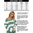 thumbnail image 5 of WIPONKEN Womens Sweaters Crew Neck Off Shoulder Style Loose Oversize White-Blue Stripes Ladies Sweater for Winter&Fall 30% Wool Soft Pullover Tops Fasional Sweater, 5 of 5