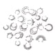 thumbnail image 2 of 21 piercings de cristal para la nariz, sin piercing, para nariz, cejas y ombligo. 21 piezas de plata, 2 of 9