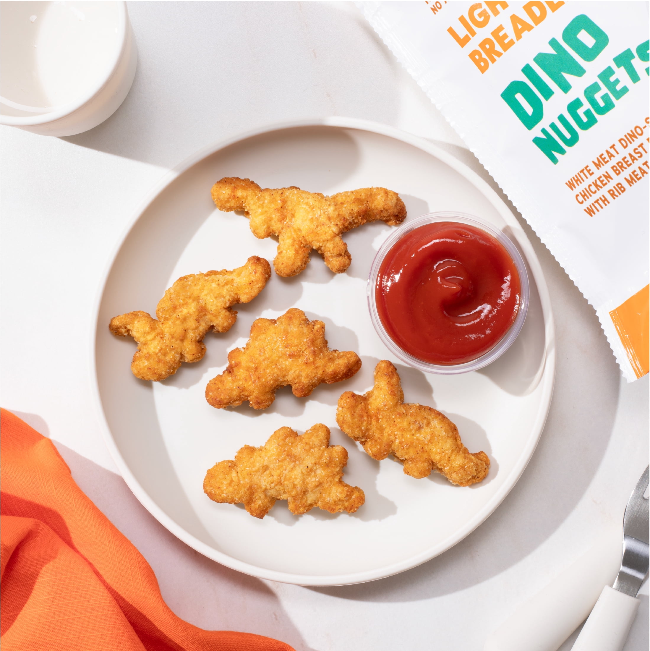 Realgood Foods Co. Lightly Breaded Dino Chicken Nuggets, 20 oz Bag (Frozen)