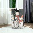 thumbnail image 6 of Yayeee Freestanding Laundry Hamper with Handle Collapsible Large Storage Basket for Clothes, Snowman Family, 6 of 7