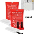 thumbnail image 1 of 1/2Pc Fire Blanket Emergency Emergency Fire Retardant Blankets Fireproof Blanket Welding Blanket for Kitchen Fireplace Grill BBQ, 1 of 5