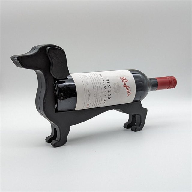 Creative Dachshund Wine Bottle Holder Kitchen Wine Storage Box Wine Beverage Storage Rack for Bar Home Desktop