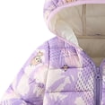thumbnail image 6 of Xyant Baby Winter Hooded Jacket Boys Girls Light Warm Puffer Coats Toddler Bear Ears Zipper Up Down Coats Outwear (Purple,3-4 Years), 6 of 6