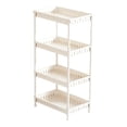 thumbnail image 2 of Eolstice Freestanding White 4-Tier Plastic Storage Shelf, Multipurpose Organizer Rack, Indoor Household Kitchen Bathroom Utility Storage Unit, 2 of 6