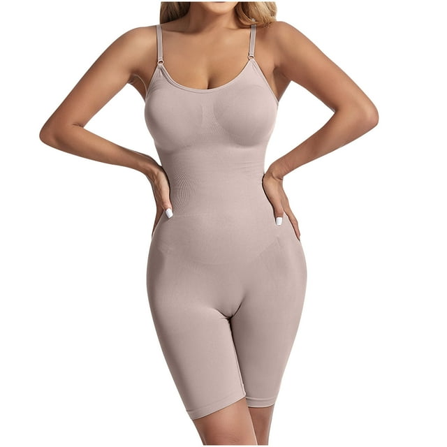 Dealovy Bodysuit for Women Belly Control Shapewear Jumpsuits Spaghetti Strap Seamless Workout Base Layer Romper