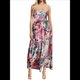 thumbnail image 3 of Vestido Maxi Floral para Mujer, Sin Mangas, Espalda Descubierta, Corte A, , Fluido, con Espalda Hueca y Tirantes Finos Rosa L, 3 of 8