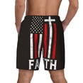 thumbnail image 3 of Kdxio Usa Flag Cross Print Men'S Swim Trunks With Compression Liner 7 Inch Inseam Quick Dry Swim Shorts, 3 of 7