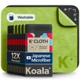 thumbnail image 1 of Paño de limpieza Koala Lens de microfibra japonés negro y verde, 1 of 9