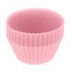 thumbnail image 2 of newfavorsdecor Paquete de 10 moldes redondos reutilizables de silicona estándar para cupcakes y muffins Rosado, 2 of 8