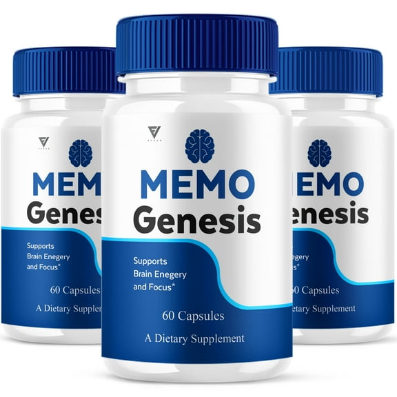(3 Pack) Memo Genesis Focus Capsules, MemoGenesis Memory Support (180 Capsules)