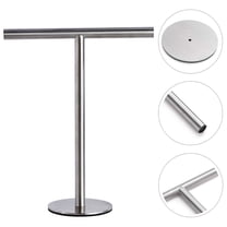 YOSADIER 1Set Standing Hand Towel Holder T-Shaped Stainless Steel Bathroom Organization Silver 11.8X10.6X4.7In