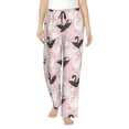 thumbnail image 1 of Balery Swan And Flowers2 Pantalones de pijama para mujer, pijamas ultraligeros, pantalones de estar por casa-Small, 1 of 6