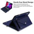 thumbnail image 3 of TECH CIRCLE Business Style Tablet Case for iPad Pro 13-Inch (2024) - Folio Heavy-Duty Case [with Pockets /Card Slots /Shoulder Strap /Pencil Holder] Hands-Free Stand Function Protective Cover, Blue, 3 of 7