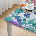 thumbnail image 4 of nygtbtfer  Bird Floral Table Cloth Hummingbird Dragonfly Butterfly Hydrangea Nature Spring Round Tablecloth for Dining Room, Party, Banquet, 4 of 7