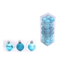 thumbnail image 3 of 24 bolas de Navidad pequeñas, adornos navideños, bolas de árbol de 3 cm, adornos de árbol multicolor pastel, colgante para decoración de fiesta de bodas de vacaciones (1,18 pulgadas, azul claro) Xemadio ZFSDFLD103, 3 of 7