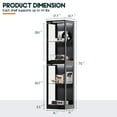 thumbnail image 4 of Papajet 18"×14" Display Cabinet with RGB Lights, 4-Tier Storage Display Case for Collectibles, Adjustable Shelves, MDF and Tempered Glass, Black, 4 of 8