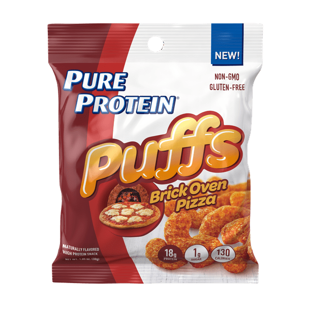 Pure Protein Puffs, Brick Oven Pizza, 18g Protein, 1Ct