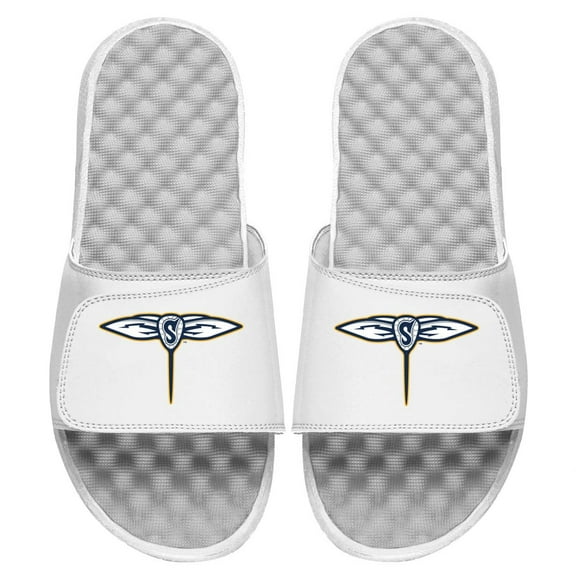 Men's ISlide White Georgia Swarm Primary Logo Slide Sandals