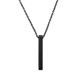 thumbnail image 1 of Wartleves Collar de cadena larga de acero inoxidable a la moda para hombres y mujeres, joyería con forma de cubo, 1 of 7