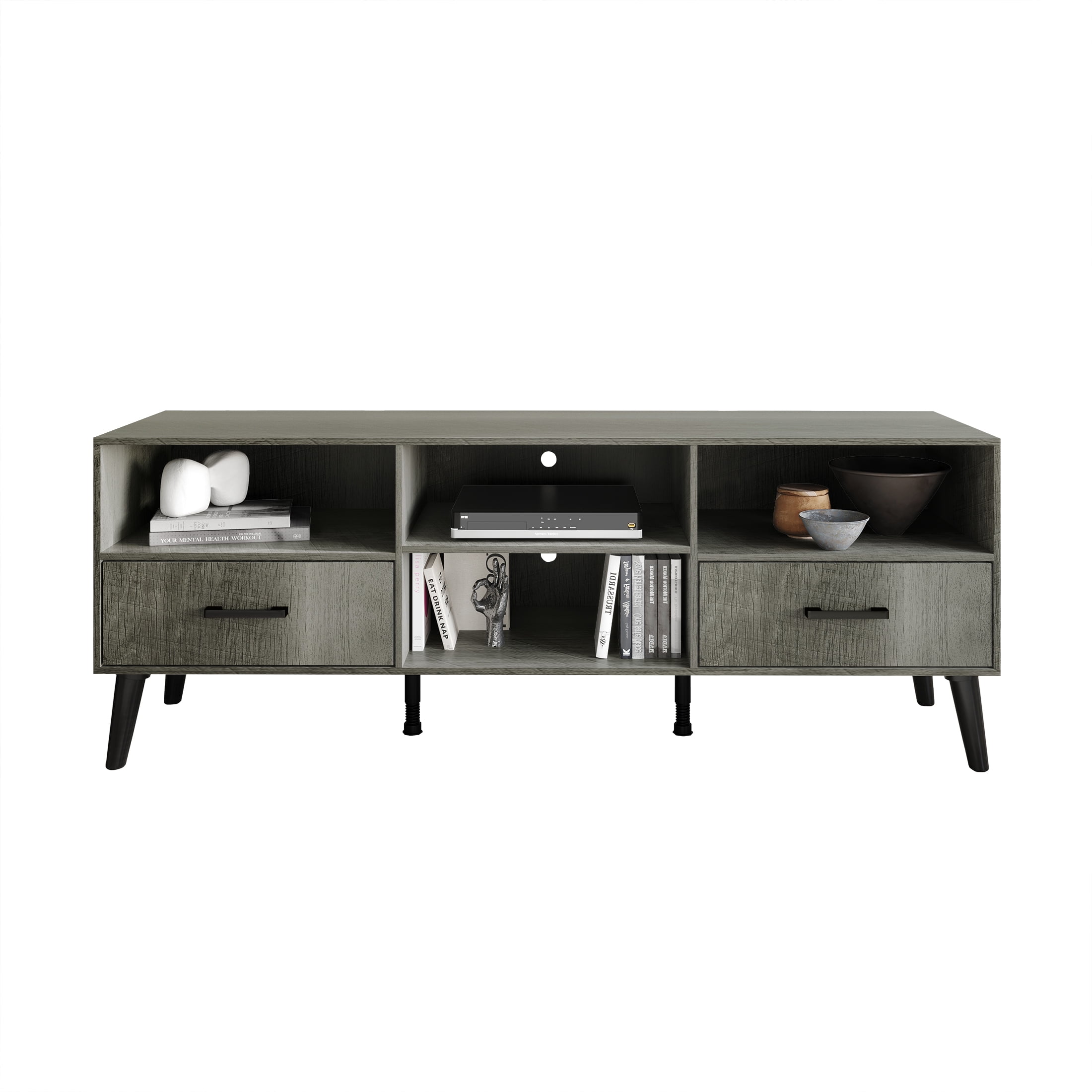 Castle Place Classic TV Stand Console for TVs up to 65", Grey