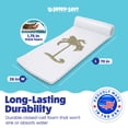 thumbnail image 3 of TRC Recreation Sunsation 1.75" Foam Pool Float Lounger w/ Headrest, 2 Pack, White/Bronze, 3 of 7