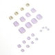 thumbnail image 4 of Pulsación mate en las uñas de los pies, luz, púrpura, cuadrado, uñas postizas, uñas postizas, bonitas, color, salto, uñas postizas, verano, cubierta completa, juego de uñas artificiales con dedos arti Afortunado Sencillez, 4 of 4