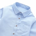 thumbnail image 7 of hoksml Boys Long Sleeve Solid Button Down Shirt Cotton Blend Casual Collared Top for School and Everyday Wear, 7 of 7