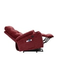 thumbnail image 3 of Triple Tree Power Lift Recliner Chair for Elderly, Fabric, Massage and Heat, USB Ports Red, 3 of 7