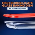 thumbnail image 4 of NutriChef 4 Sets Glass Bakeware - High Borosilicate Rectangular Glass Baking Dish W/ Red PE Lids, 4 of 7
