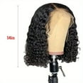 thumbnail image 5 of Brazilian Hair Wigs 14 inch Water Wave Lace Frontal Short Bob Wigs For Women 150 Density, 5 of 5