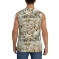 thumbnail image 4 of Fotbe Men's Starfish and Sea Shells Print Men's Sleeveless Muscle Tank Tops Casual T-Shirts for Gym Workout Beach-Large, 4 of 8