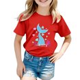 thumbnail image 2 of Zszcpp T Shirts Casual Top For Baby Girl Trendy Ocean Animal Leisure Print Tee Short Sleeve Baggy T-Shirt Blouse Girls Tops, 2 of 5