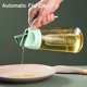 thumbnail image 2 of Botella dispensadora de aceite para cocina, botella dispensadora automática de aceite de cocina con tapa abatible, botella de aceite de vidrio de 25 onzas con posavasos, adecuada para aceite de, 2 of 7