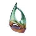 thumbnail image 2 of Green Orange Ceramic Ombre Large Sailboat Sculpture, 2 of 6
