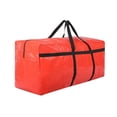thumbnail image 1 of Zippered extra big storage bag travel, bed storage, university moving more and heavy type foldable transport bags (orange, 1 pack), 1 of 5