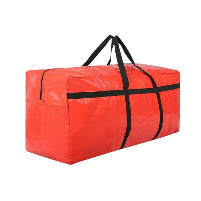 Zippered extra big storage bag travel, bed storage, university moving more and heavy type foldable transport bags (orange, 1 pack)
