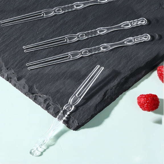 Disposable Plastic Fruit Forks 100 Pack | Clear Mini Snack Forks for Cake, Mooncakes, Appetizers | Durable Party Utensils, Lightweight, 4.3 Inch Size | Ideal for Events, Picnics, Dessert Buffet