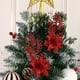thumbnail image 5 of Oioii 2PCS Christmas Poinsettia Flower Decorations - Artificial Ornaments for Xmas Tree, Wreath, Wedding Party Decor, 5 of 6